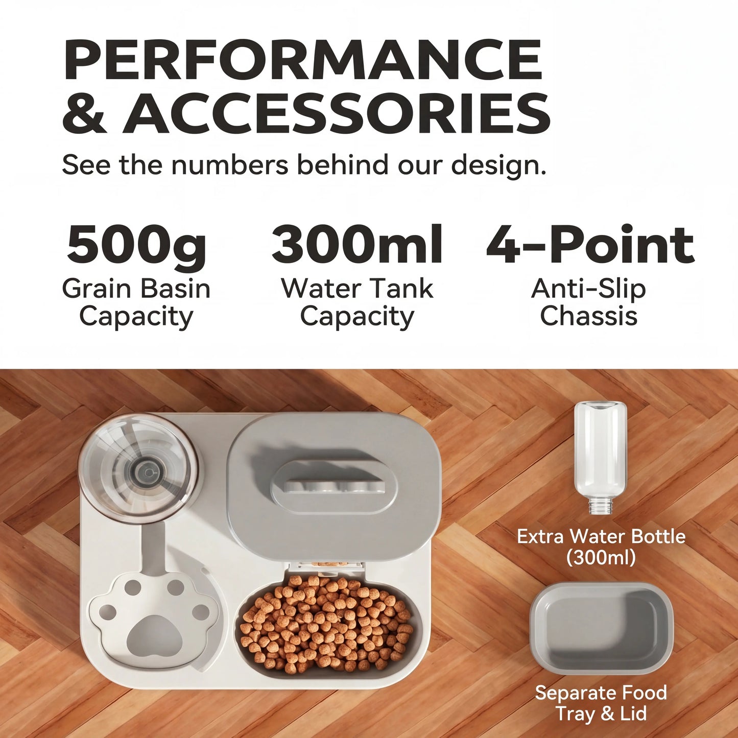 2-In-1 Gravity Pet Feeder and Water Dispenser - Convenient and Hassle-Free Design
